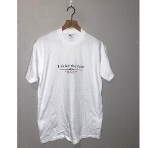 Vintage New Mexico I Skied The Face Red River Skiing Graphic White Medium Shirt